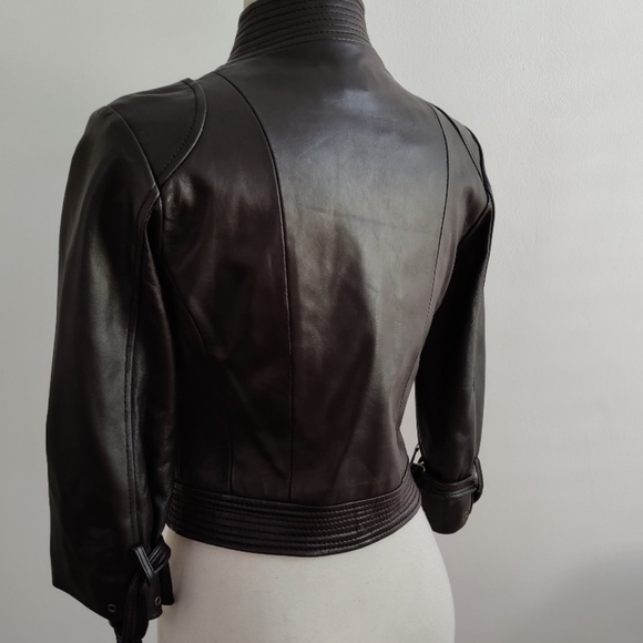 Arden B brown leather jacket - Picture 3 of 4